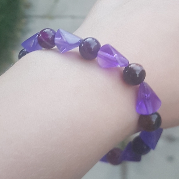 π Mystic Shards Agate Beaded Bracelet - Picture 2 of 3